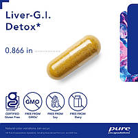 Вітаміни для печінки Pure Encapsulations (Liver-G.I. Detox) 120 капсул BX175, фото 4