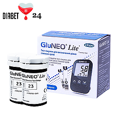Тест-смужки GluNeo Lite 50 шт. в 1 флаконі по 50 шт. у пакованні