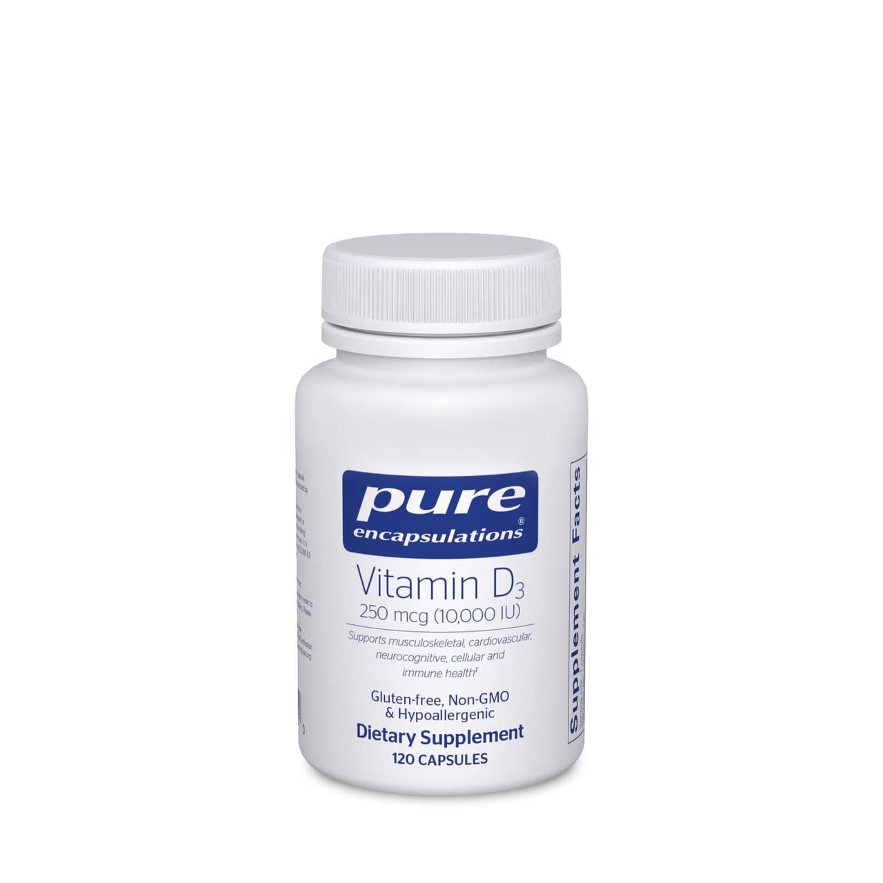 Вітамін Д3 Pure Encapsulations (Vitamin D3) 10000 МО 120 капсул BX530