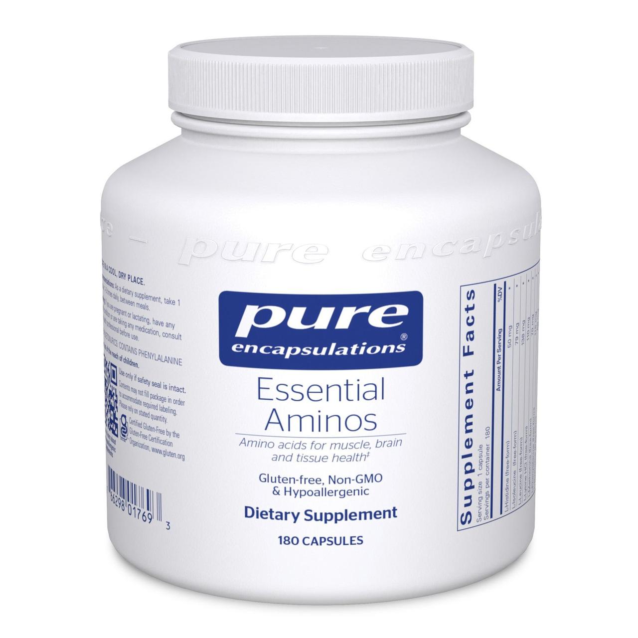 Незамінні амінокислоти Pure Encapsulations (Essential Aminos) 180 капсул BX186