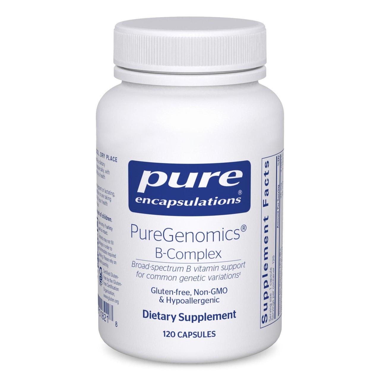 Комплекс вітамінів групи B Pure Encapsulations (PureGenomics B-Complex) 120 капсул BX271