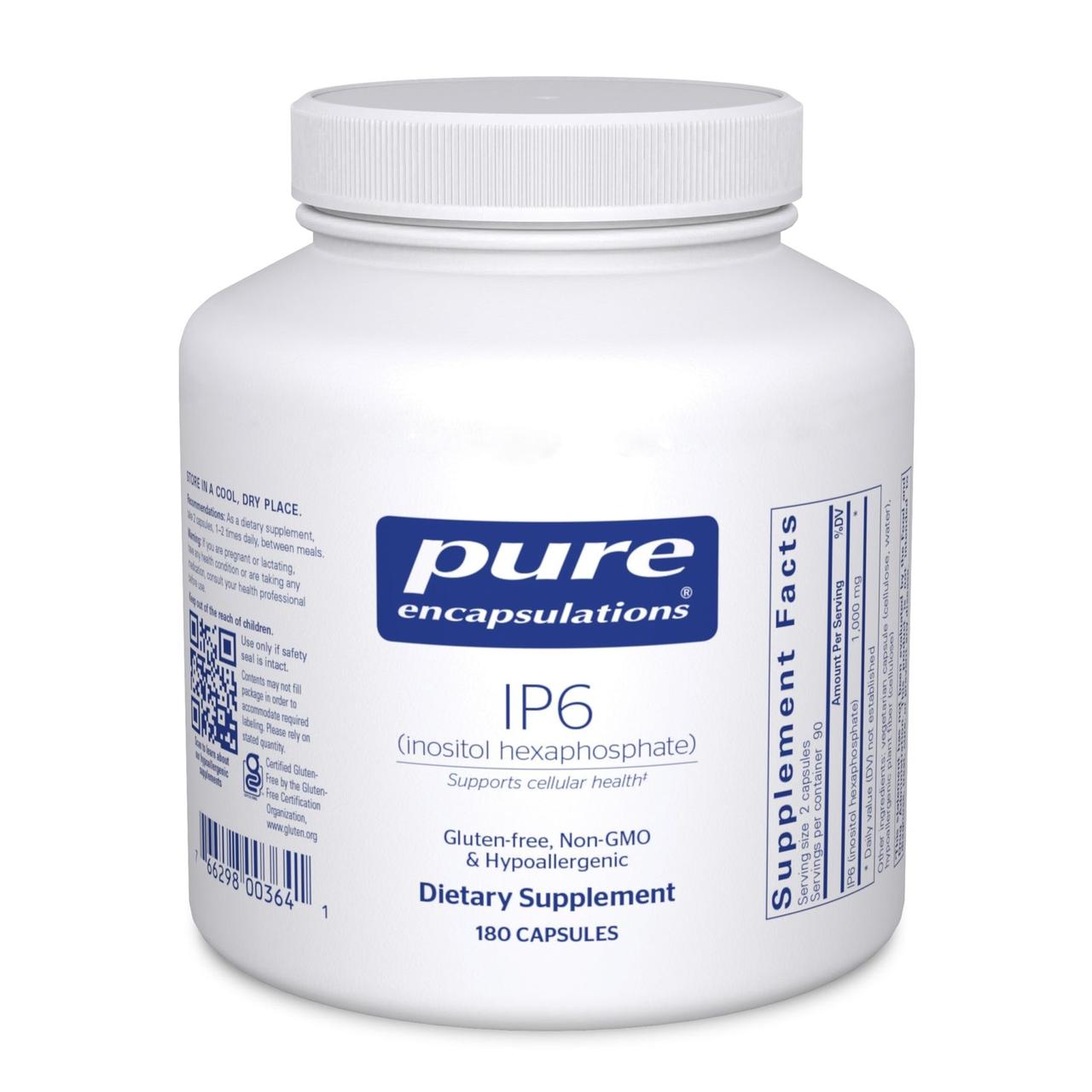 Інозитол гексафосфат Pure Encapsulations (IP6 Inositol Hexaphosphate) 180 капсул BX066