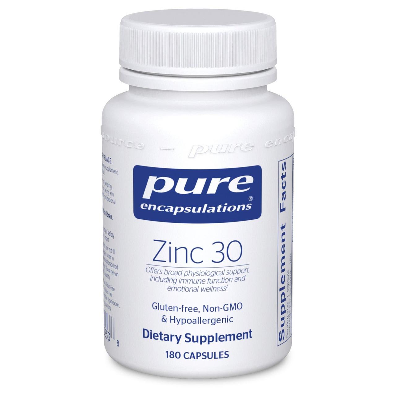 Цинк Pure Encapsulations (Zinc) 30 мг 180 капсул BX282