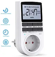 Програмовна розетка з таймером увімкнення та вимикання, електронний тижневий таймер