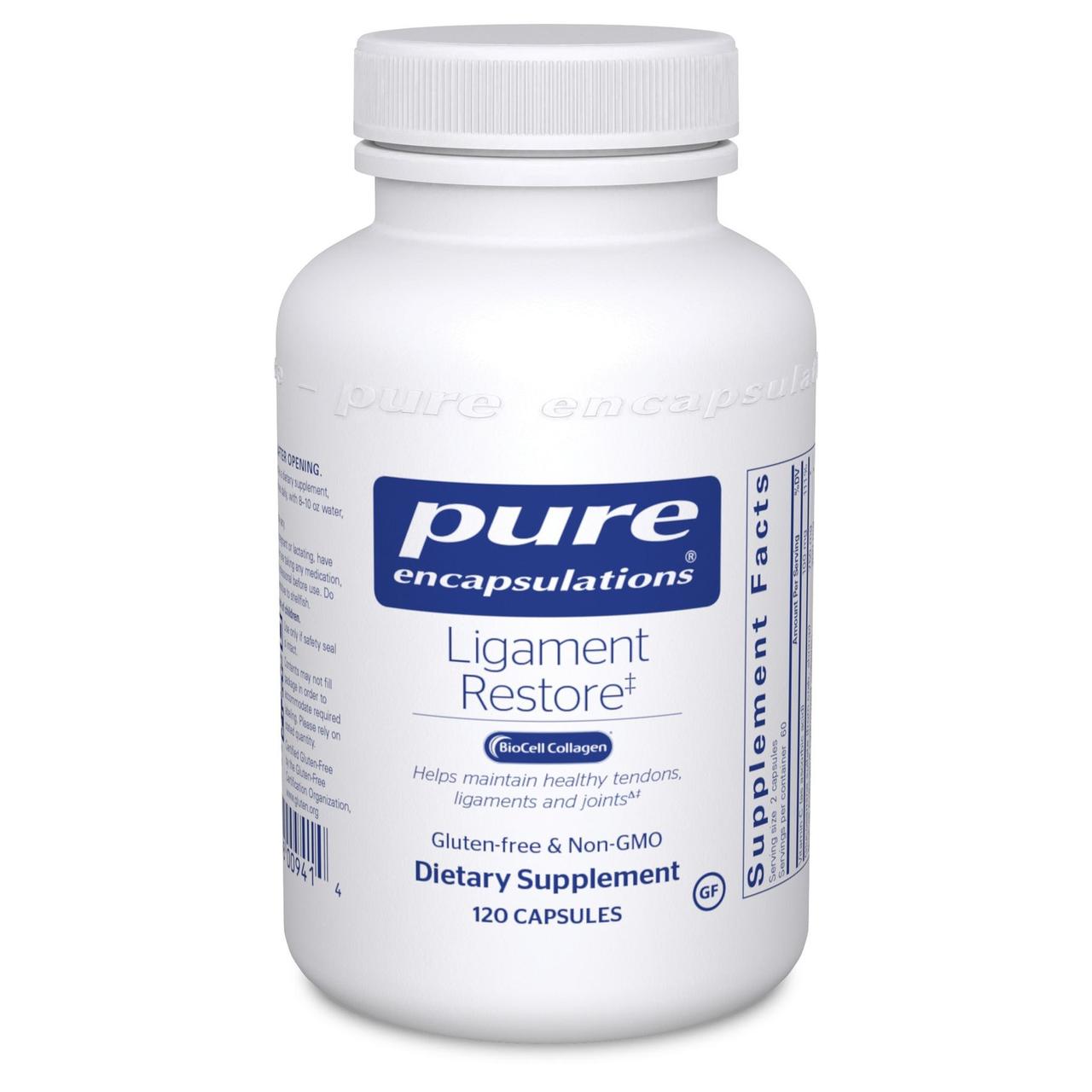 Підтримка в здоровому стані сухожиль зв'язок і Pure Encapsulations (Ligament Restore) 120 капсул BX820