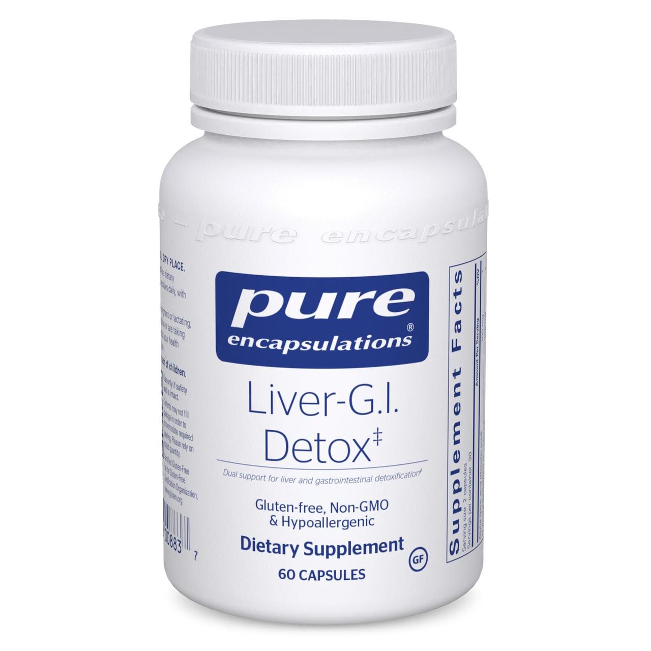 Вітаміни для печінки та детоксу Pure Encapsulations (Liver-G.I. Detox) 60 капсул BX957