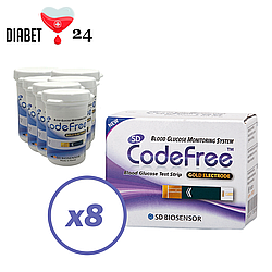 Тест-смужки SD CodeFree 400 шт. в 16 флаконах по 25 шт. в пакованні