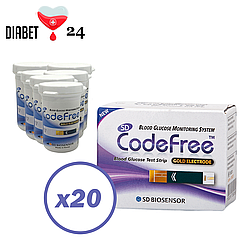 Тест-смужки SD CodeFree 1000 шт. у 40 флаконах по 25 шт. в пакованні