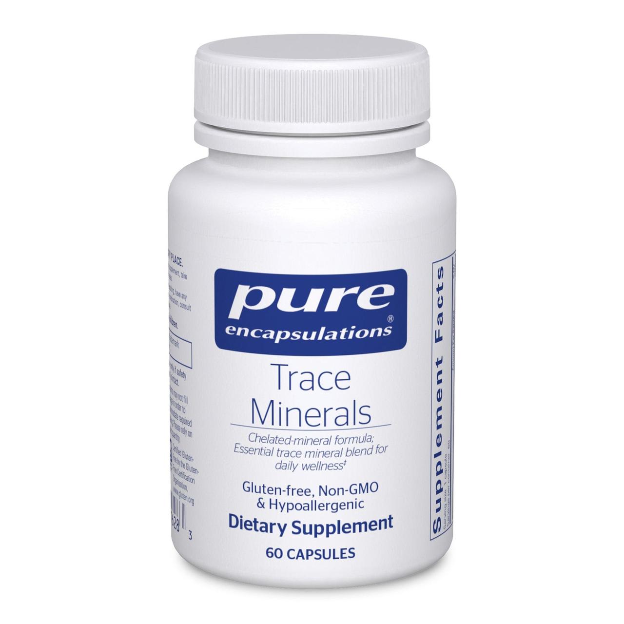 Трасувальні мінерали Pure Encapsulations (Trace Minerals) 60 капсул BX645