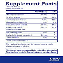 Трасувальні мінерали Pure Encapsulations (Trace Minerals) 60 капсул BX645, фото 3