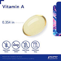 Вітамін А Pure Encapsulations (Vitamin A) 10000 МО 120 капсул BX695, фото 4