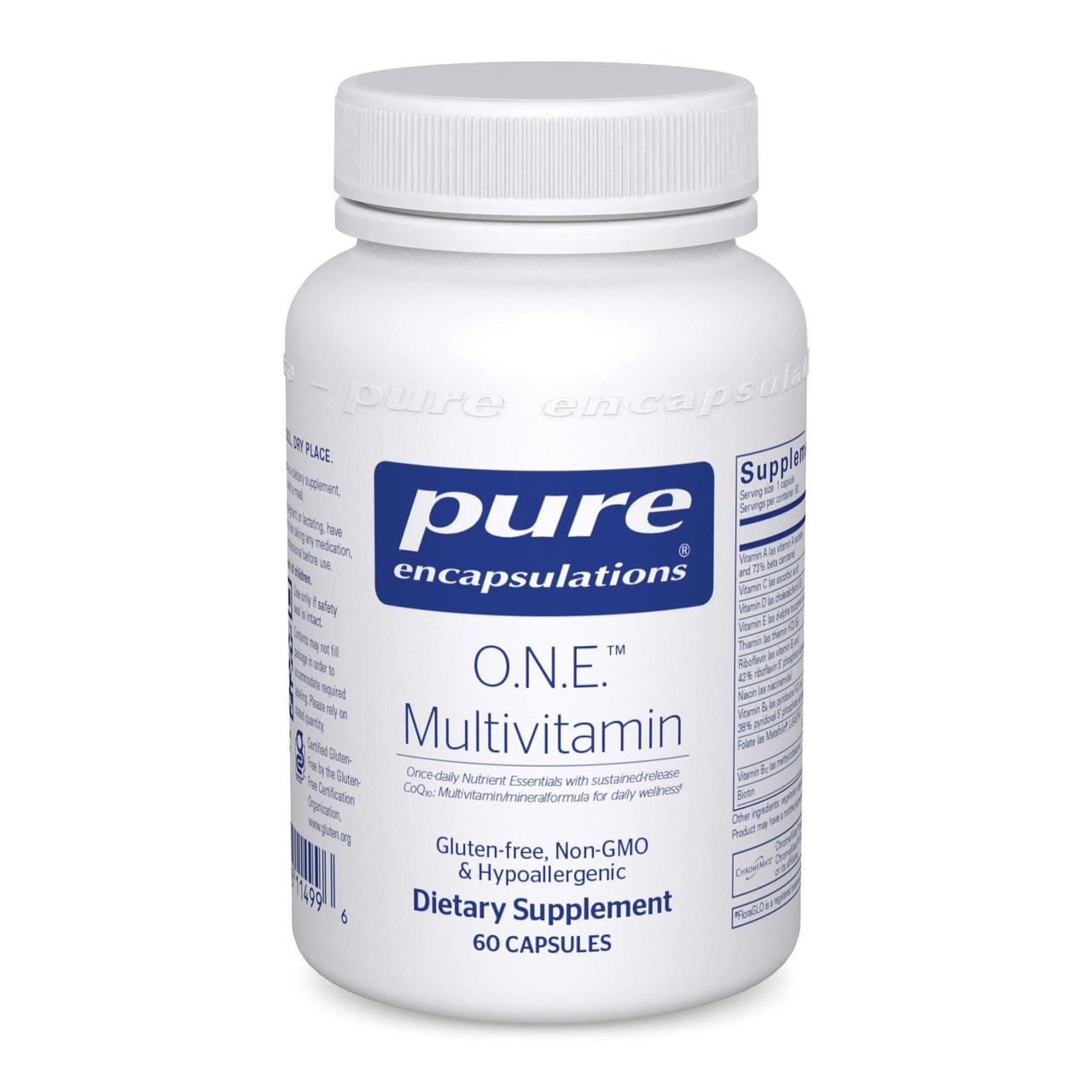 Мультивітаміни та мінерали Pure Encapsulations (O.N.E Multivitamin) 1 на день 60 капсул BX944, фото 1