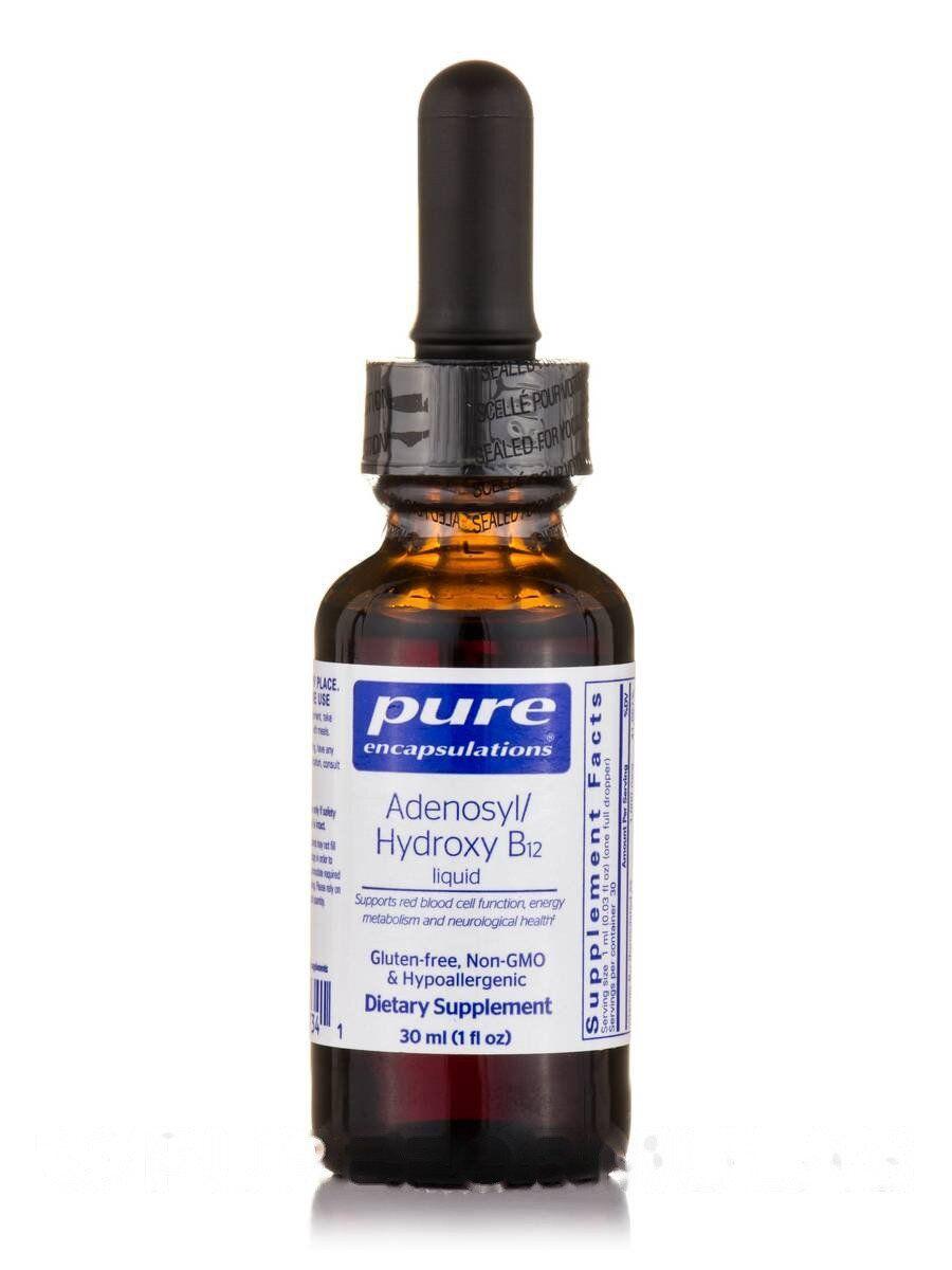 Аденозил Гідроксид Вітамін В12 Pure Encapsulations (B12 Adenosyl/Hydroxy B12 Liquid) 30 мл BX575