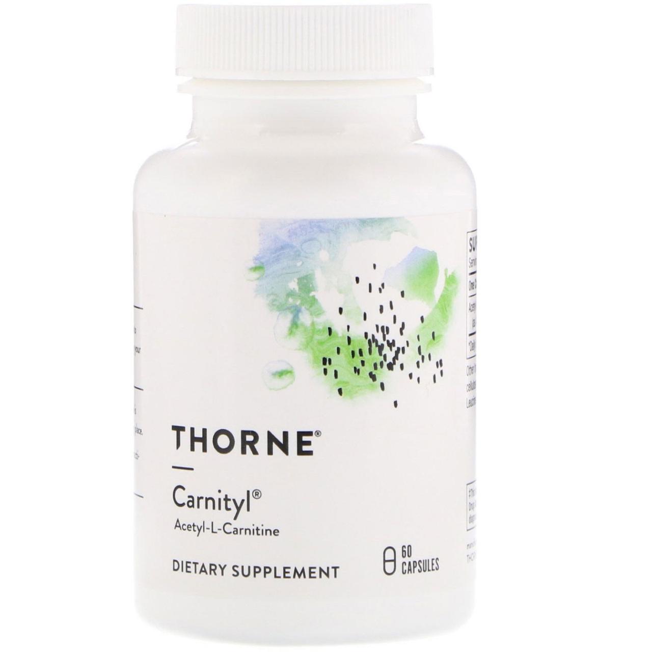 Ацетил Л Карнітин Thorne Research (Carnityl Acetyl-L-Carnitine) 500 мг 60 капсул BX267