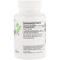 Ацетил Л Карнітин Thorne Research (Carnityl Acetyl-L-Carnitine) 500 мг 60 капсул BX267, фото 3