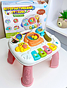 Дитячий ігровий музичний розвиваючий столик 368-24B-24G-24P Рожевий, фото 2