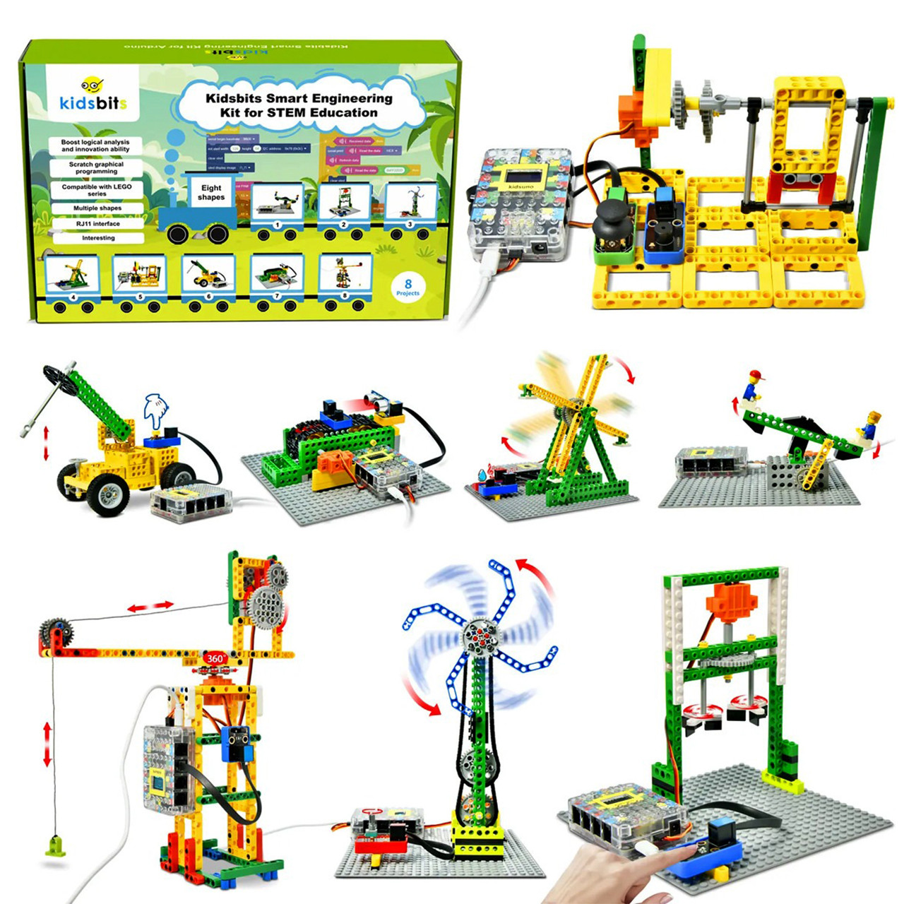 Инженерный STEM-набор Kidsbits Smart Engineering Kit для Arduino с ...