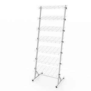 Вітрина торгова для взуття на 7 сітчастих полиць ширина 60 см, біла