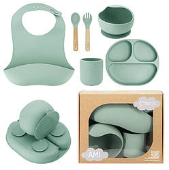 Дитячий набір посуду MoMi AMI (колір - green)