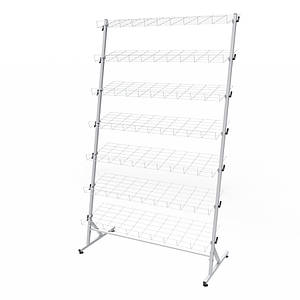 Вітрина торгова для взуття на 7 сітчастих полиць ширина 100 см, біла