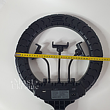 Кільцева LED лампа світлодіодна з трьома тримачами для телефона Soft Ring 36 см, тік ток лампа кругла, HG-14, фото 3