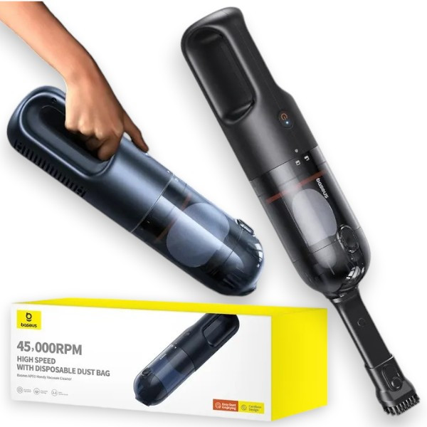 Автомобільний портативний пилосос Baseus AP01 Handy Vacuum Cleaner 85 Вт 5000 Па безпровідний пилосос, чорний
