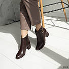 Жіночі демісезонні черевики в трендовому шоколадному кольорі 36-41, фото 5