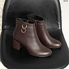 Жіночі демісезонні черевики в трендовому шоколадному кольорі 36-41, фото 4