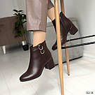 Жіночі демісезонні черевики в трендовому шоколадному кольорі 36-41, фото 7