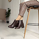 Жіночі демісезонні черевики в трендовому шоколадному кольорі 36-41, фото 6