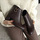 Жіночі демісезонні черевики в трендовому шоколадному кольорі 36-41, фото 8
