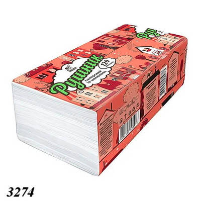 Паперовий рушник Альбатрос Білий 120 шт. (10шт)