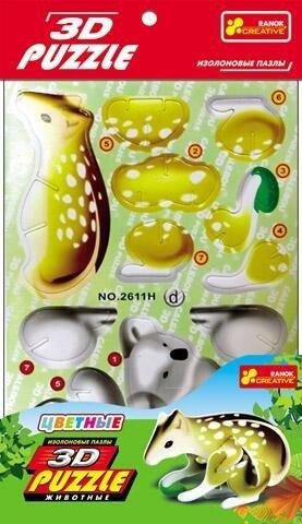 3D PUZZLE. Экзотические животные (російською мовою)