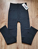 Лосини теплі, жіночі рубчик безшовні на байці Алія. Висока талія. 46-50 р, фото 4
