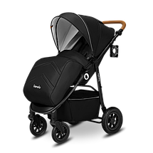 Коляска прогулянкова Lionelo Natt Black Onyx Чорна, фото 3