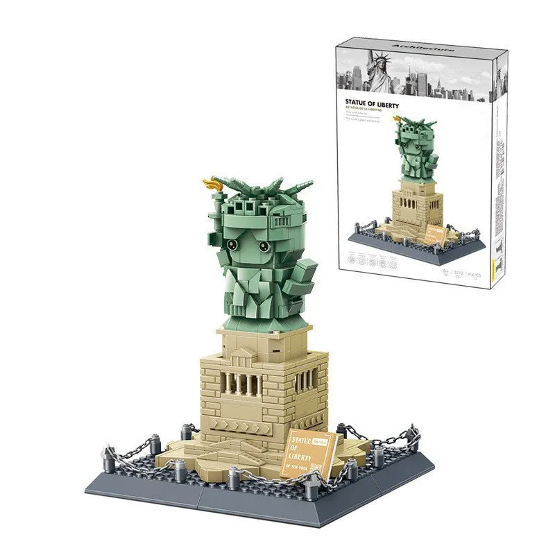 Конструктор Статуя Свободи, Нью-Йорк, 3210 Wange, 3D Архітектура, 414 дет., Statue of Liberty, іграшка блоки