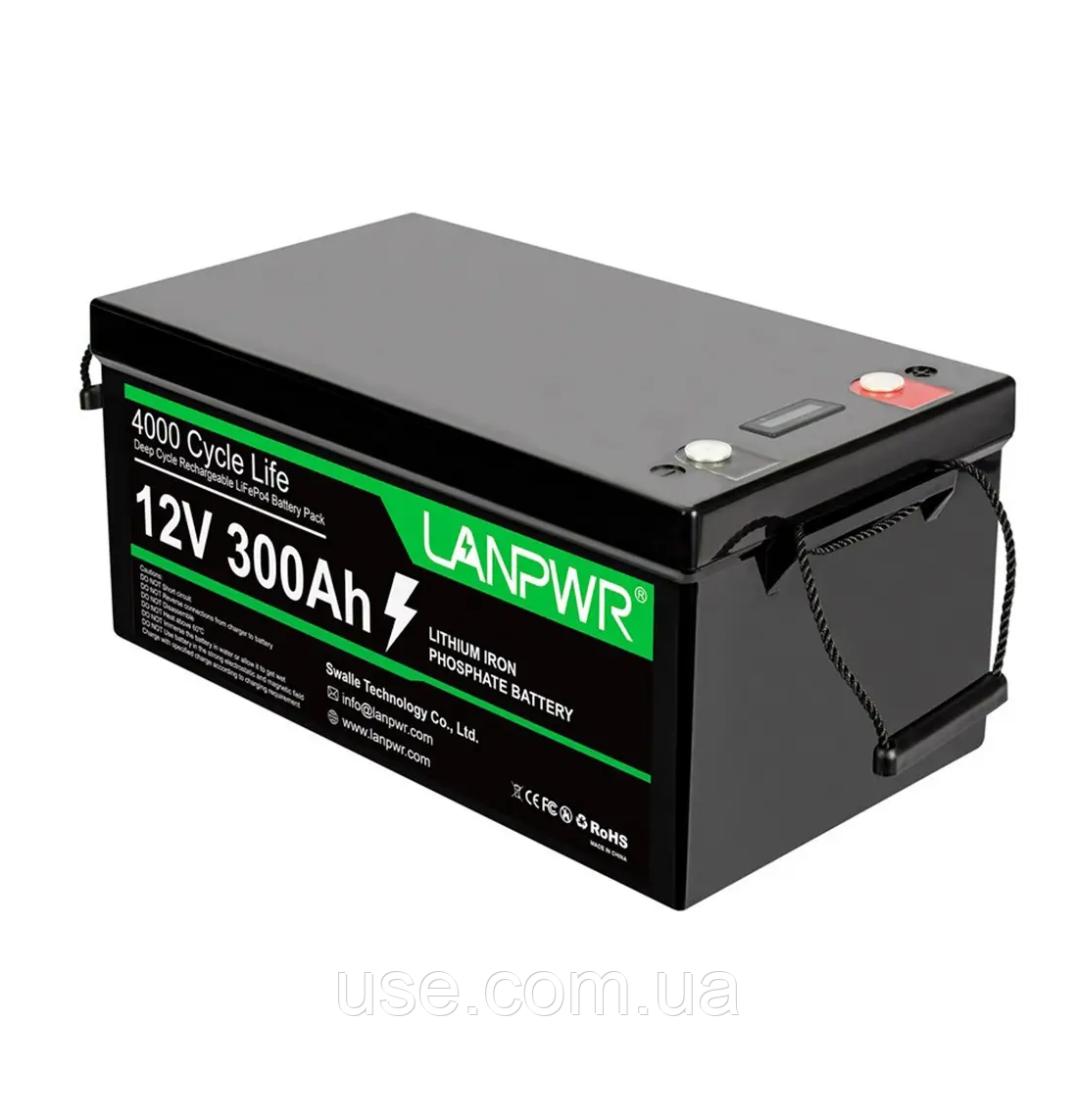 Акумулятор LiFePO4 12 V, В, 300 AH, аг, АКБ, BMS, LiFePO4, для сонячних електростанцій, глибокого розряду,
