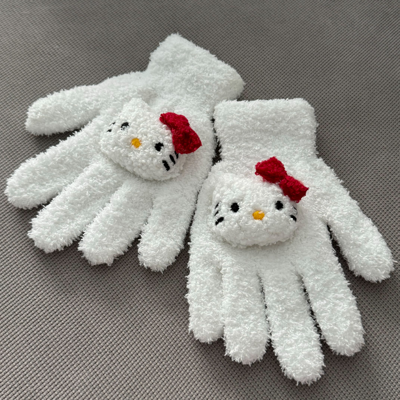 Підліткові теплі рукавиці hello kitty | рукавиці хелоу кіті | рукавички хелоу кіті | рукавички хелло кітті |теплі