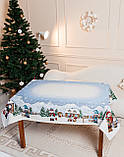 Скатертина Новорічна гобелен 140 х 178 см. святкова скатертина, фото 3