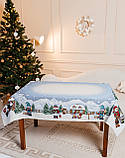 Скатертина Новорічна гобелен 140 х 178 см. святкова скатертина, фото 4