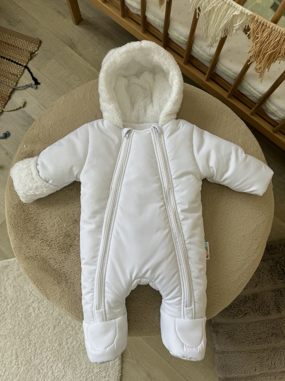 Дитячий зимовий комбінезон для новонародженого на флісі на дві блискавки розмір 62 68 74 80