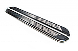 Бічні пороги Maydos V2 на Ford Escape 2013-2019 Пороги майданчика Форд Ескейп із чорною листовою 2 шт., фото 4
