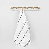 Вішалка настінна MVM MY HOME на 6 гачків Білий/дерево (HP-01/6 WHITE/WOOD)