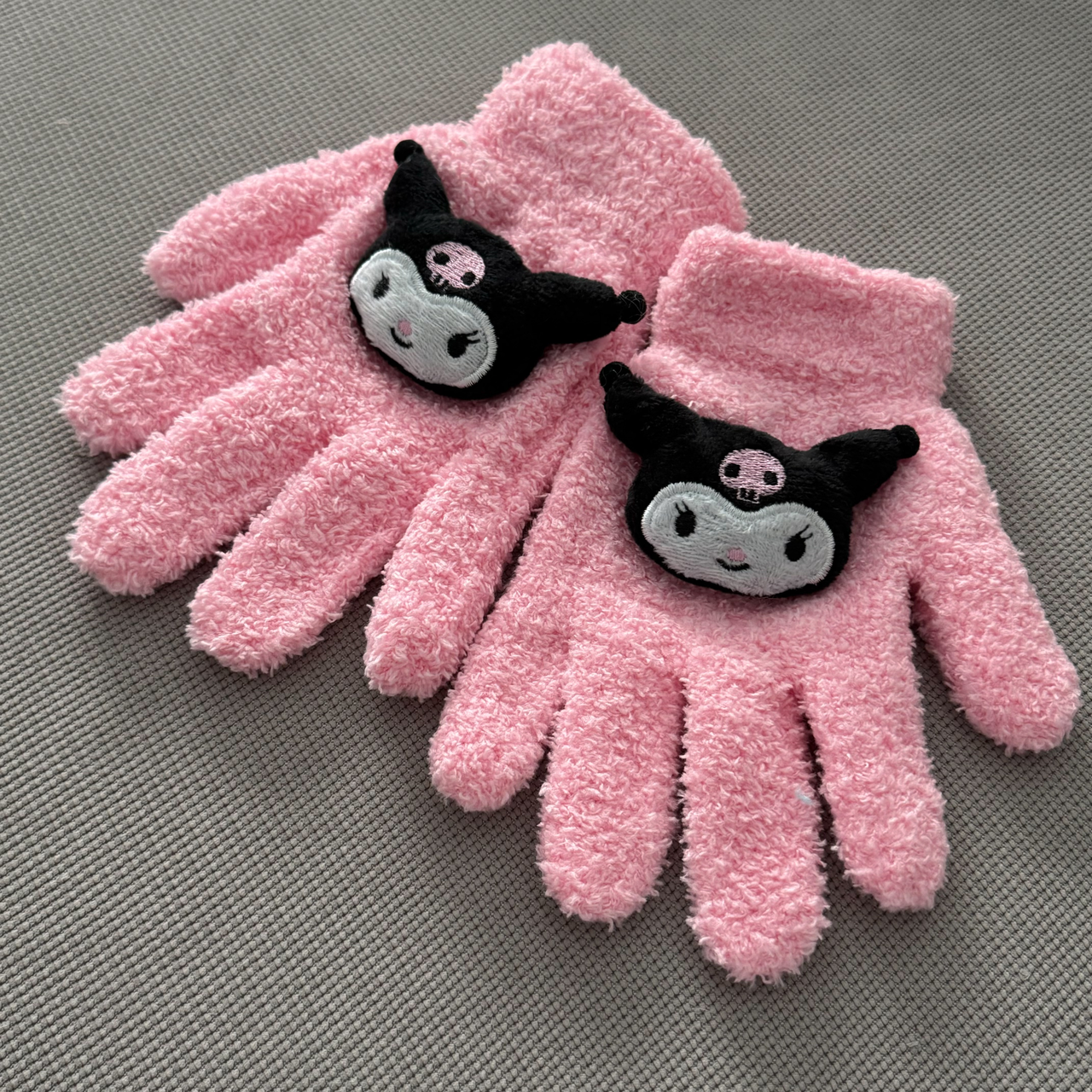 Зимові рукавиці kuromi hello kitty | рукавиці хелоу кіті | рукавички хелоу кіті |теплі | підліткові рукавички