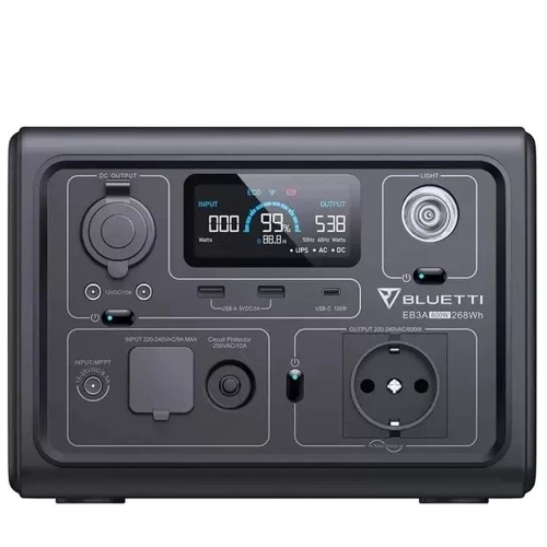 Зарядна станція BLUETTI EB3A 268Wh 600W 74444mAh (PB930784) Европа