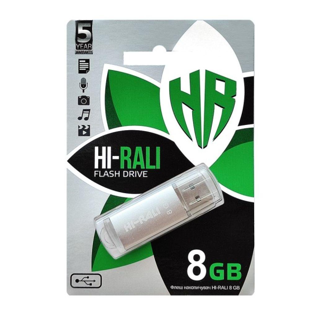 USB флеш-накопичувач Rocket 8gb (сталевий), Hi-Ralі, Арт.57512