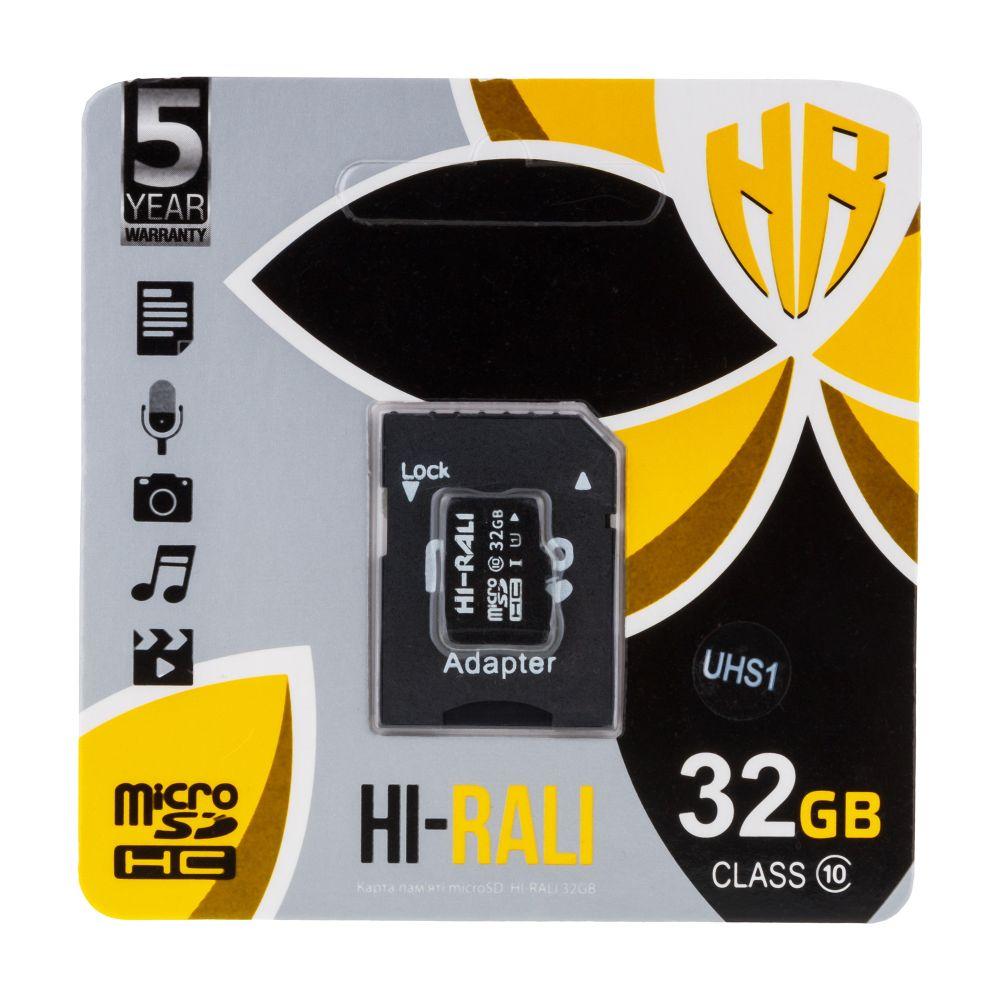 Карта Пам'яті MicroSDHC 32gb UHS-1 10 Class & Adapter, Hi-Ralі, Арт.57506