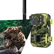 Вулична мисливська камера відеоспостереження із сонячною панеллю A8 4G Камуфляж Камера-пастка з датчиком руху, фото 4