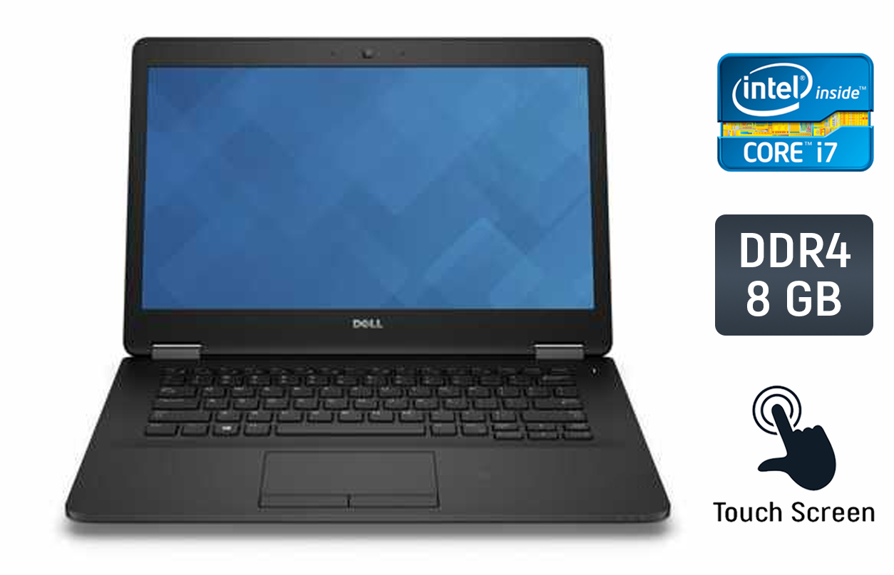Ультрабук Dell Latitude E7470/ 14" (2560x1440) Сенсорний/ Core i7-6600U/ 8 GB RAM/ 256 GB SSD/ HD 520