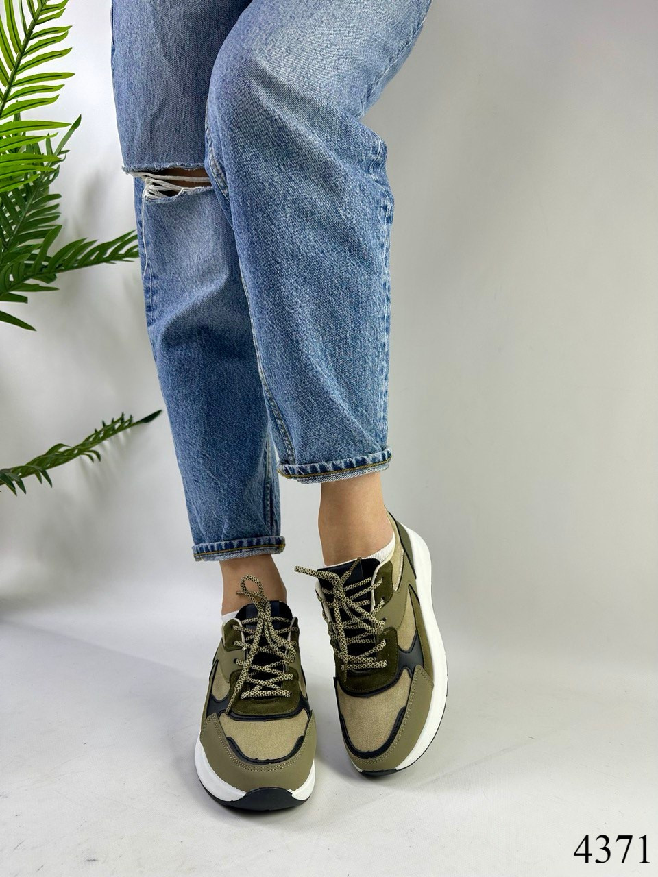 Кросівки жіночі, хакі, фото 1